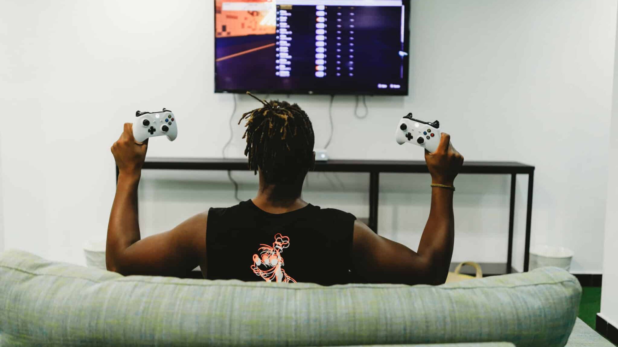 double fisting video game controllers