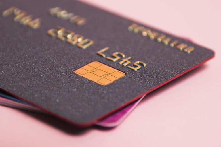 Credit Cards on a Soft Pink Desktop