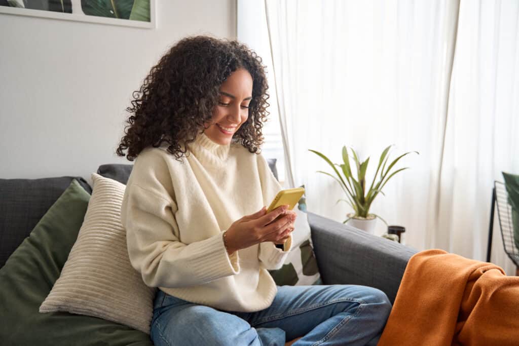 woman visualizing her financial success