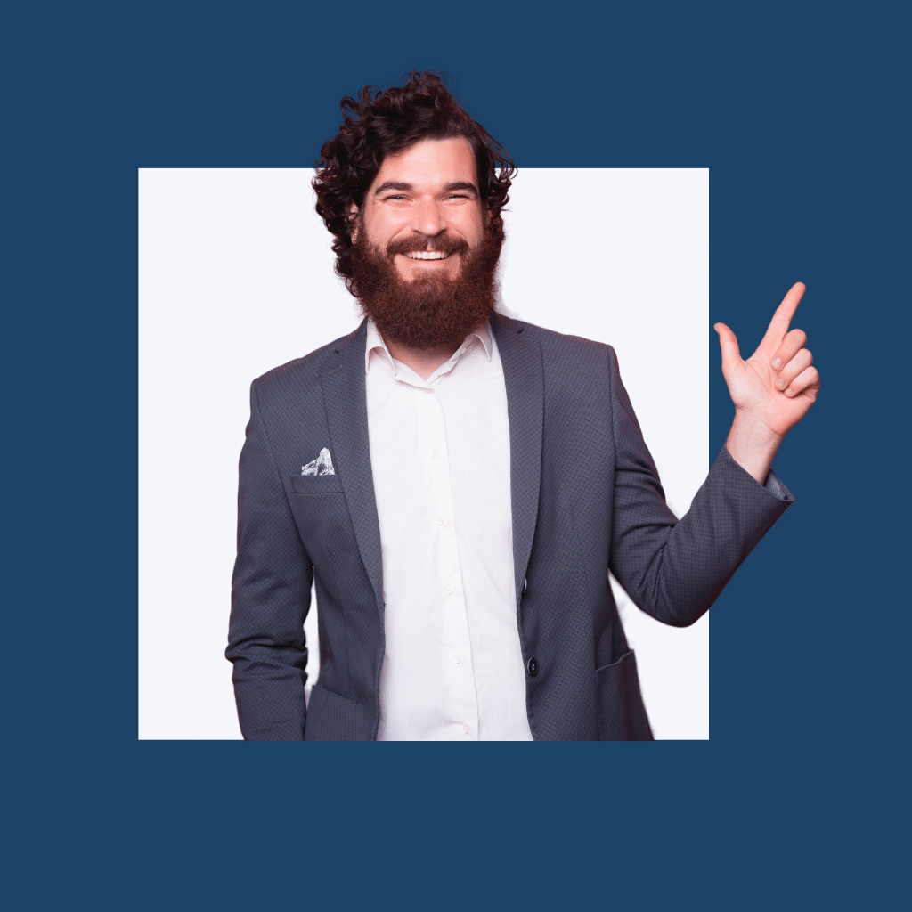 man happy with his debt reduction program