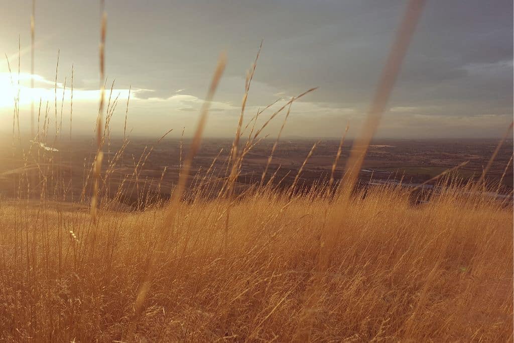 Sun setting over the plains surrounding Pocatello, Idaho