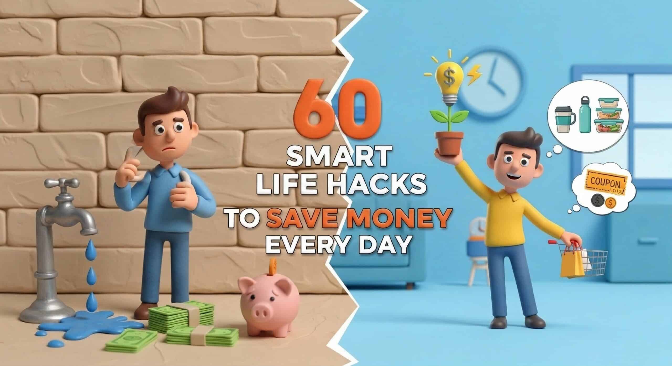 60 Smart Life Hacks to Save Money Every Day