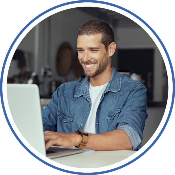 man happy with his american express credit card debt relief plan