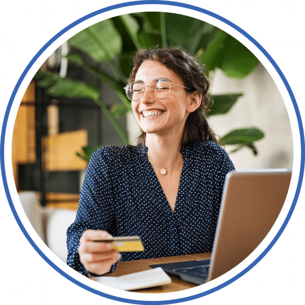 young adult relieved about paying off credit card debt with citi